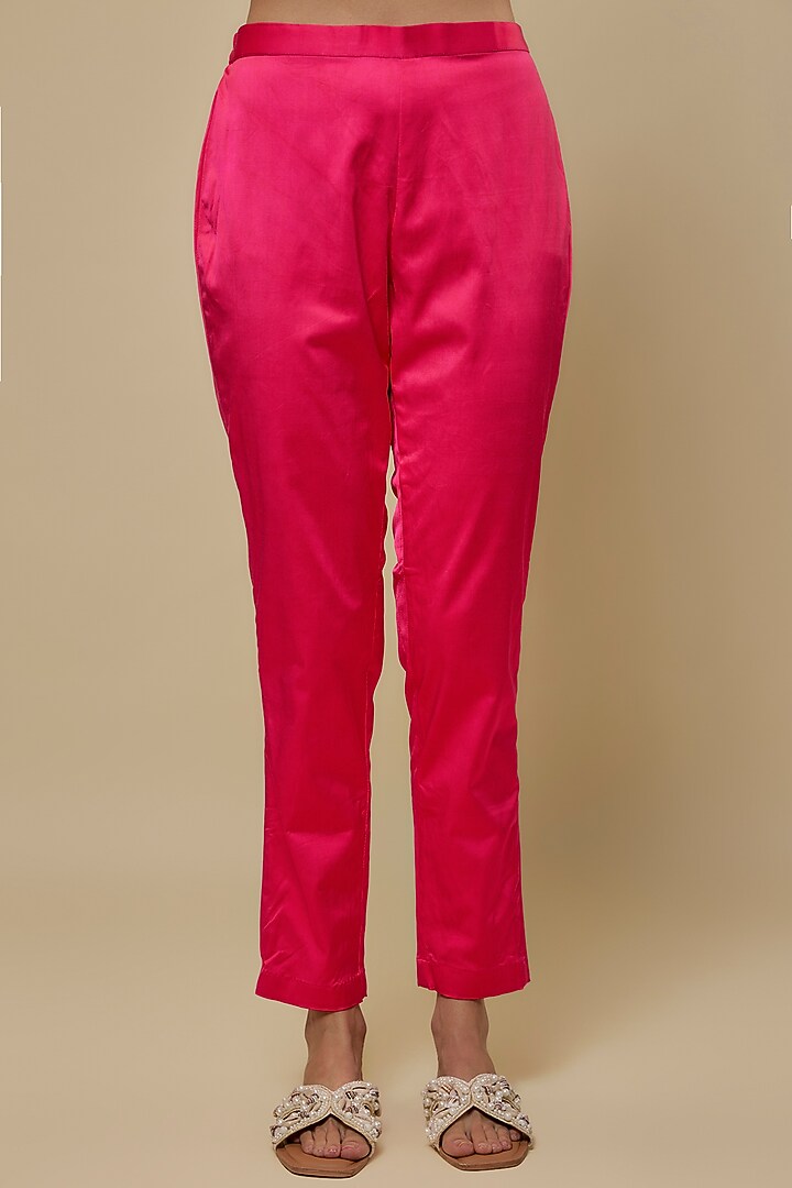 Pink Kora Silk Ajrakh Block Printed Co-Ord Set by Prisha's at Pernia's Pop Up Shop