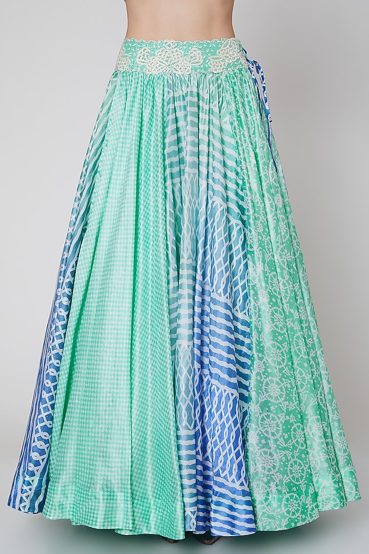 Mint Green Embroidered Wedding Lehenga Set by Prisha's at Pernia's Pop Up Shop