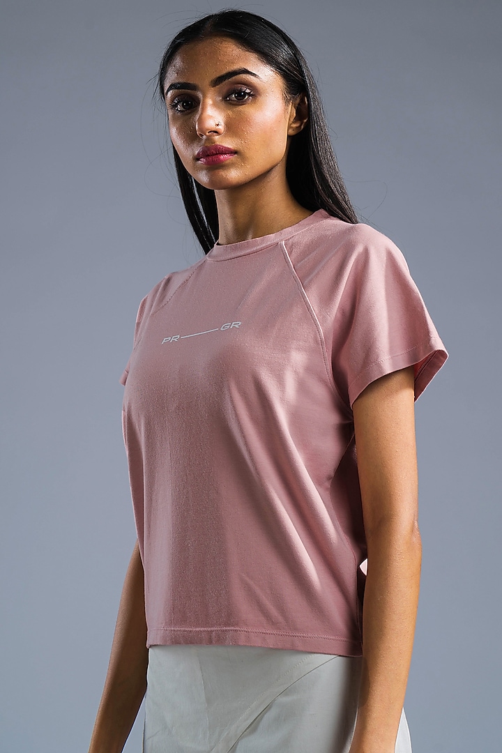 Dusky Pink Cotton Modal T-Shirt by Primal Gray