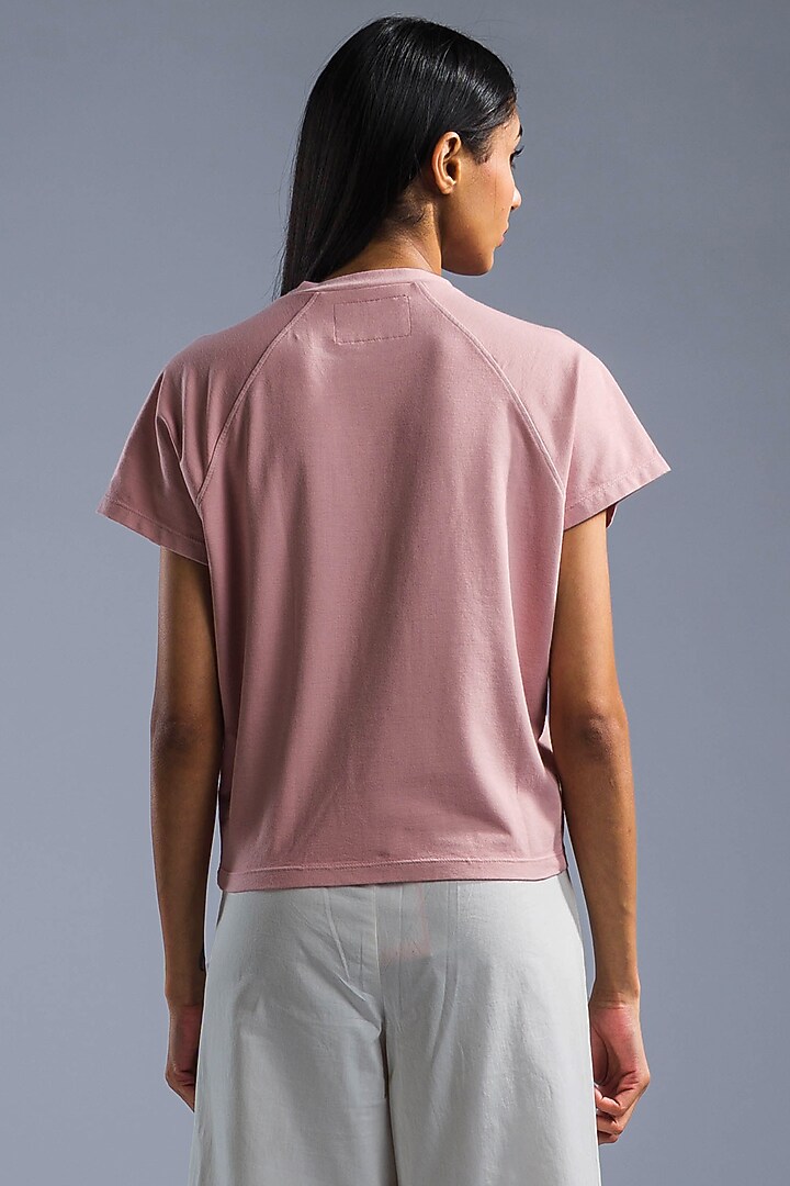Dusky Pink Cotton Modal T-Shirt by Primal Gray at Pernia's Pop Up Shop