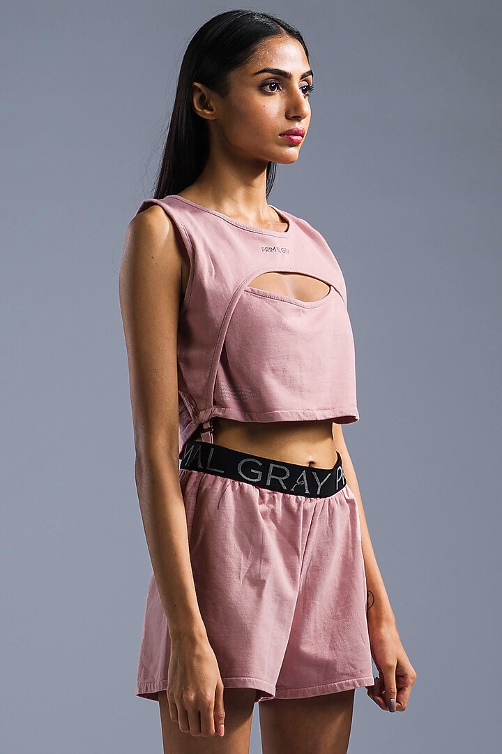 Dusky Pink Organic Terry Cotton Co-Ord set by Primal Gray at Pernia's Pop Up Shop