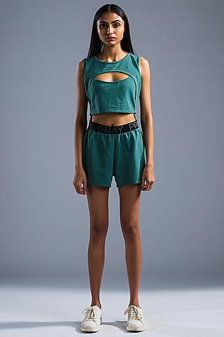 Sea Blue Organic Terry Cotton Co-Ord set by Primal Gray