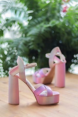 Multi-Colored Vegan Leather Block Heels by House of Prisca