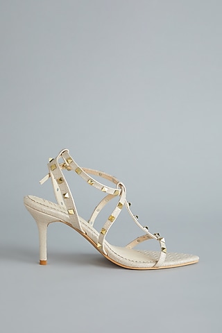 Nude Vegan Leather Heels by House of Prisca