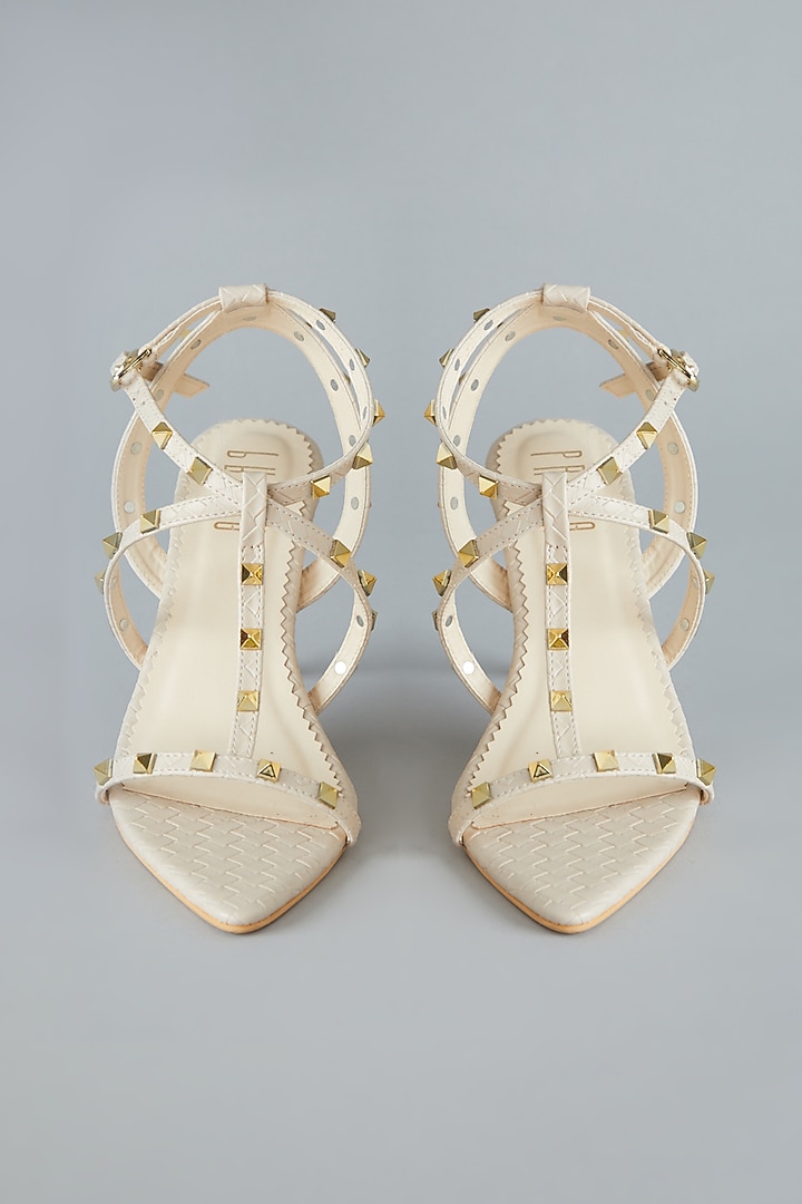 Nude Vegan Leather Heels by House of Prisca at Pernia's Pop Up Shop