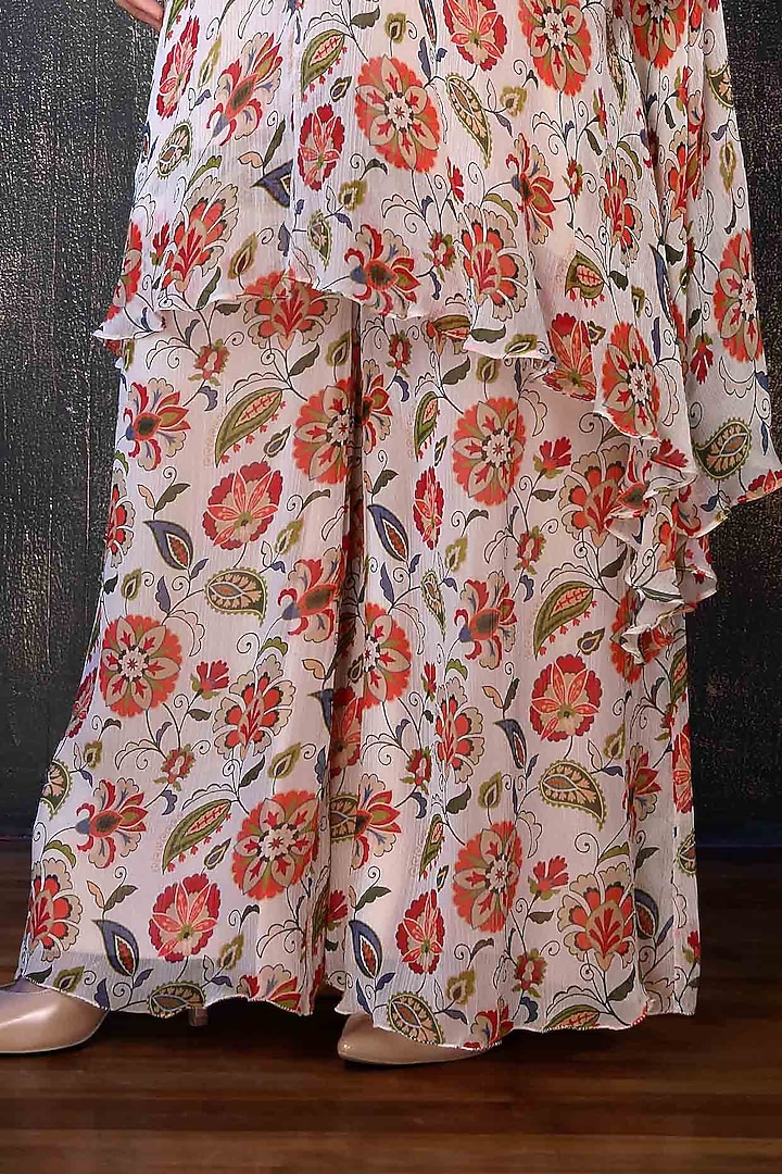 Multi-Colored Floral Printed Kurta Set by PREETI JHAWAR at Pernia's Pop Up Shop