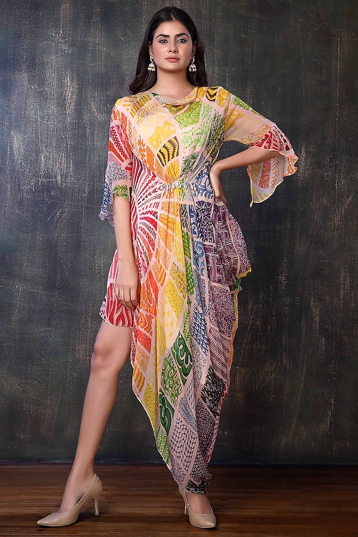 Multi-Colored Printed Dress by PREETI JHAWAR
