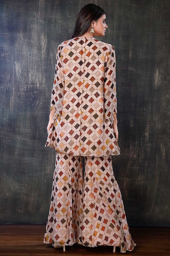 Multi-Colored Printed Kurta Set by PREETI JHAWAR at Pernia's Pop Up Shop