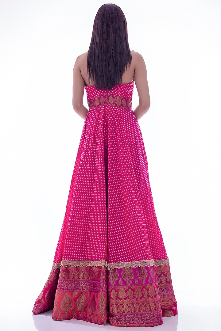 Magenta Embellished Jumpsuit by Pooja Rajpal Jaggi at Pernia's Pop Up Shop
