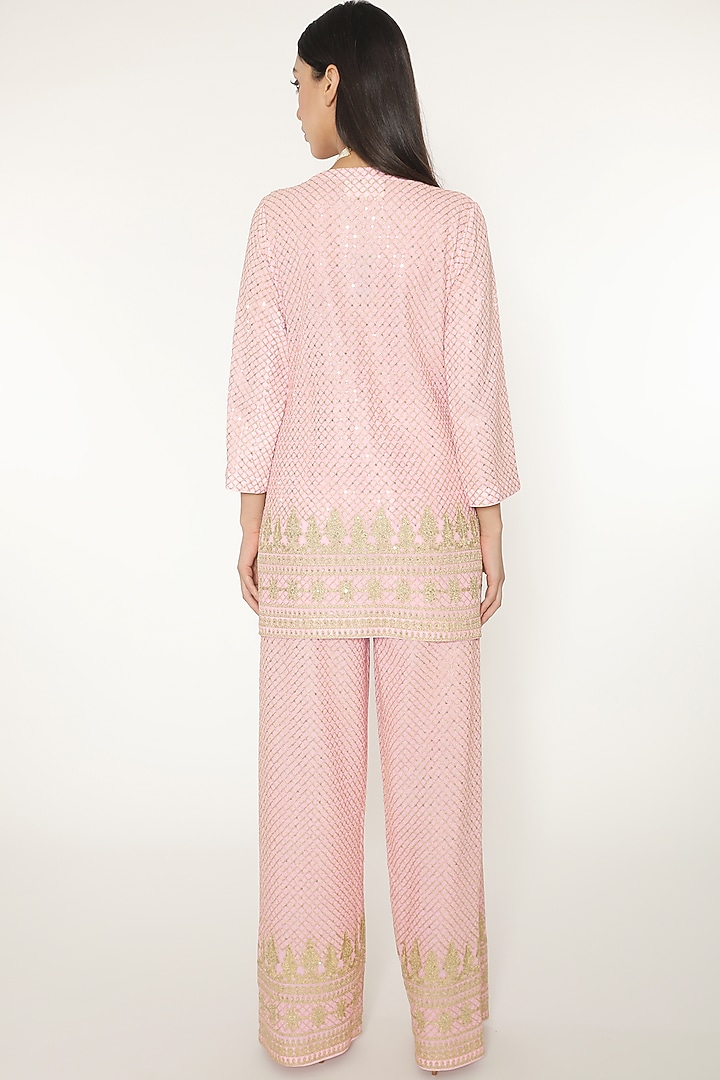 Pink Embroidered Co-Ord Set by Pooja Rajpal Jaggi at Pernia's Pop Up Shop