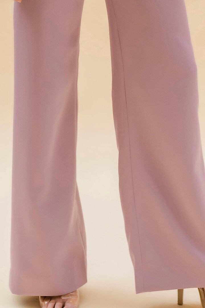 Mauve Organza Overlap Wrap Top by Pranati Kejriwal at Pernia's Pop Up Shop
