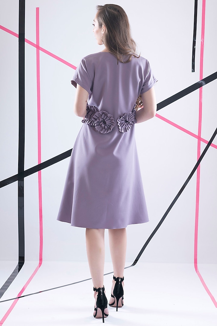 Mauve Crepe Summer Dress by Pranati Kejriwal at Pernia's Pop Up Shop