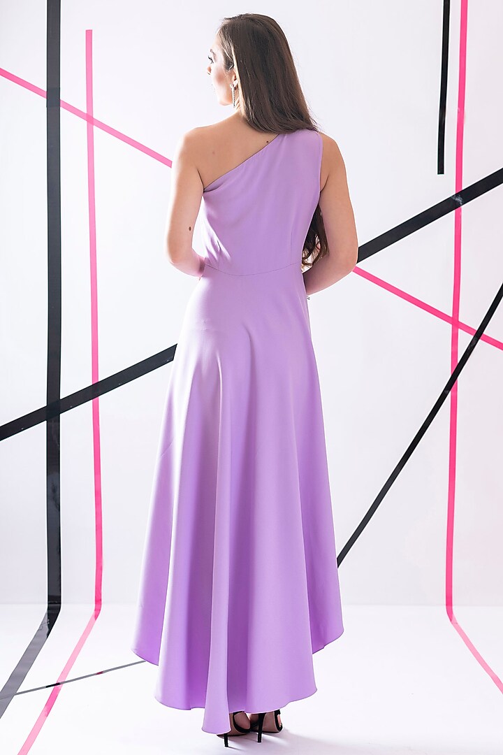Mauve Crepe Gown by Pranati Kejriwal at Pernia's Pop Up Shop