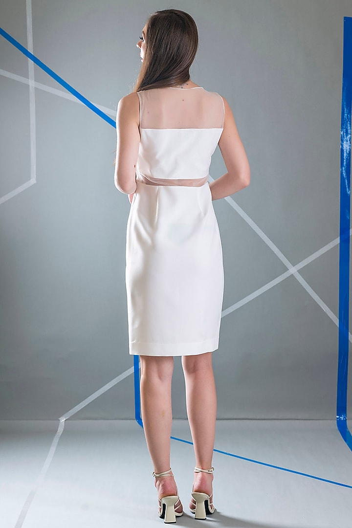 White Crepe Summer Dress by Pranati Kejriwal at Pernia's Pop Up Shop
