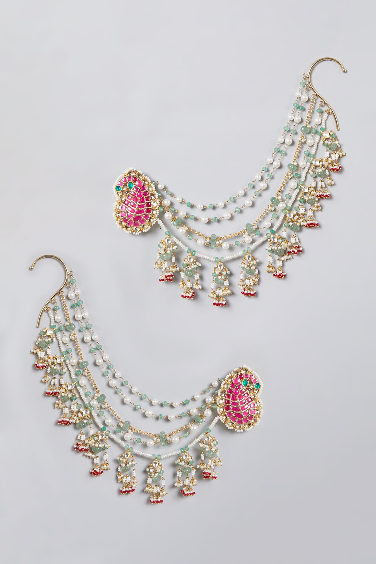 Kundan hot sale ear chain