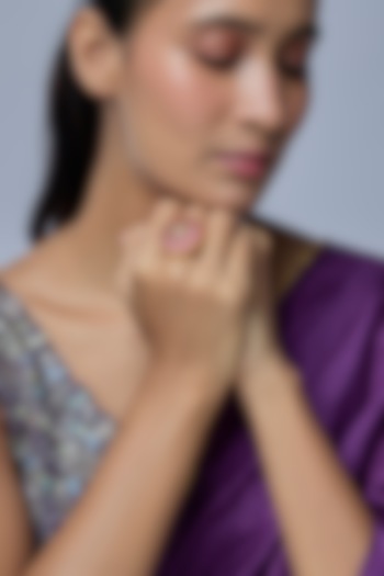 Gold Finish Ruby Stone Ring by Preeti Mohan at Pernia's Pop Up Shop