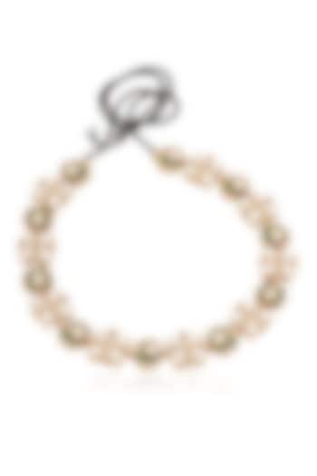 Gold Plated Green Stone Sheesh Patti by Preeti Mohan at Pernia's Pop Up Shop