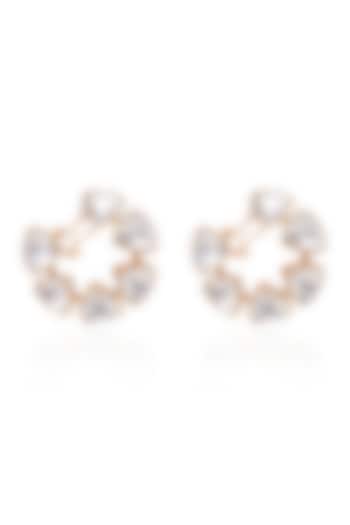 Gold Plated Rhodolite Stone Stud Earrings by Preeti Mohan at Pernia's Pop Up Shop