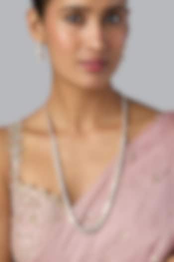 Gold Finish Kundan Polki Long Necklace Set by Preeti Mohan at Pernia's Pop Up Shop