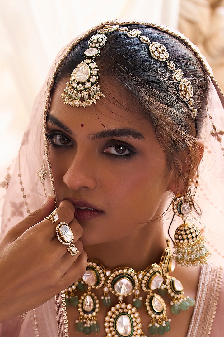 Gold Plated Brass Ring by Preeti Mohan at Pernia's Pop Up Shop