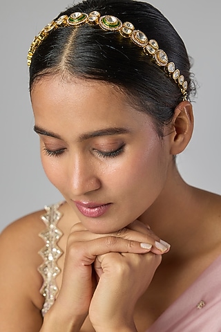 Gold Finish Brass Sheeshpatti by Preeti Mohan