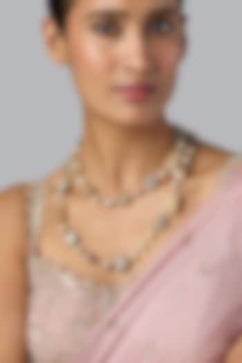 Grey Beaded Necklace by Preeti Mohan at Pernia's Pop Up Shop