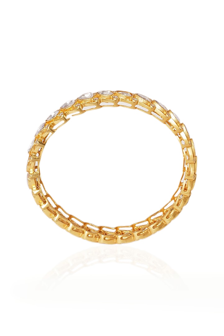 Gold Plated Bangles (Set Of 2) by Preeti Mohan at Pernia's Pop Up Shop