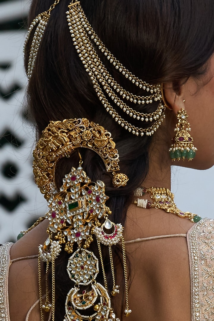 Gold Finish Ruby & Green Onyx Juda Pin by Preeti Mohan at Pernia's Pop Up Shop