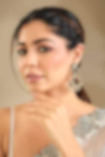Gold Finish Dangler Earrings by Preeti Mohan at Pernia's Pop Up Shop