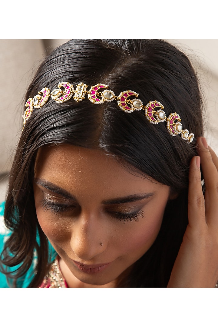 Gold Plated Sheesh Patti by Preeti Mohan at Pernia's Pop Up Shop