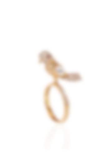 Gold Plated Brass Ring by Preeti Mohan at Pernia's Pop Up Shop