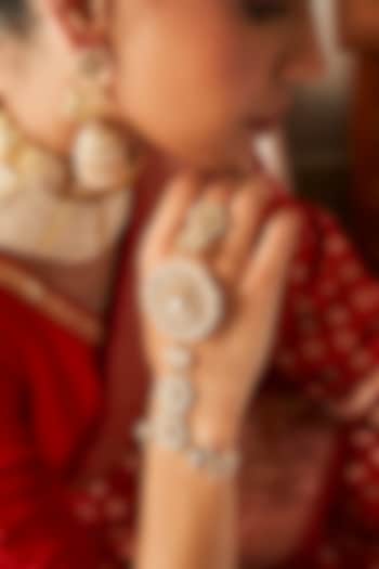 Gold Plated Brass Haathphool by Preeti Mohan at Pernia's Pop Up Shop