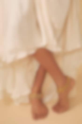 Gold Finish Ghunghroo Anklets (Sets Of 2) by Preeti Mohan at Pernia's Pop Up Shop