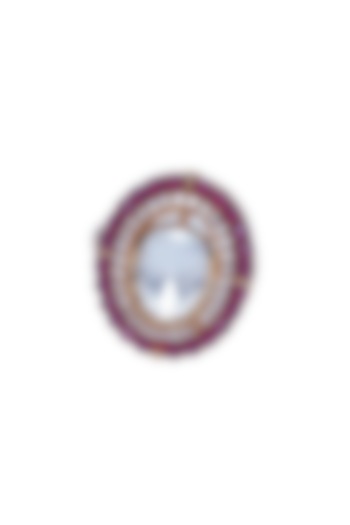 Gold Finish Kundan Polki Ring by Preeti Mohan at Pernia's Pop Up Shop