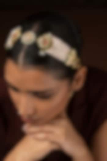 Gold Finish Kundan Polki & Ruby Sheeshpatti by Preeti Mohan at Pernia's Pop Up Shop