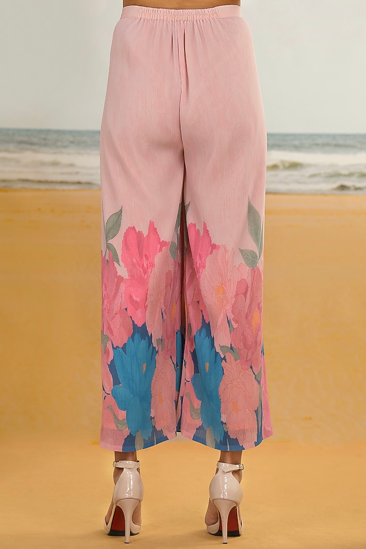 Baby Pink Georgette Viscose & Polyester Digital Printed Kurta Set by Preeti Mehta at Pernia's Pop Up Shop