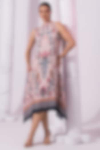 Butter Cream Viscose Georgette Digital Printed Summer Dress by Preeti Mehta at Pernia's Pop Up Shop