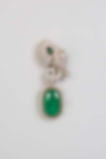Green Mixed Metal Brooch by Preeti Mohan Men at Pernia's Pop Up Shop
