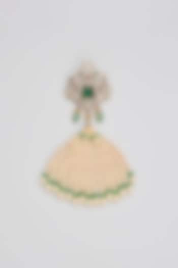 Green Mixed Metal Brooch by Preeti Mohan Men at Pernia's Pop Up Shop