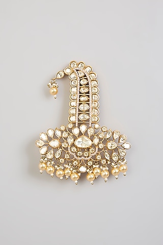 White Mixed Metal Kalangi by Preeti Mohan Men