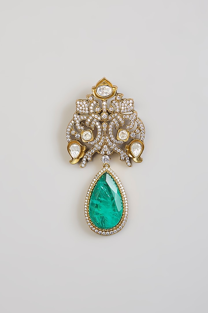 Green Mixed Metal Kalangi by Preeti Mohan Men at Pernia's Pop Up Shop