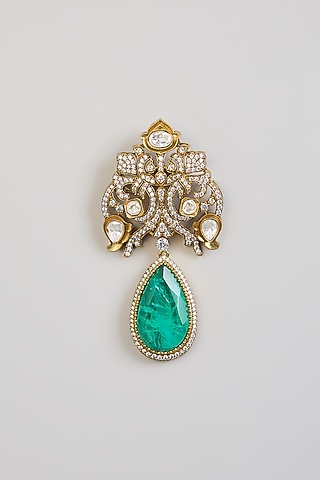Green Mixed Metal Kalangi by Preeti Mohan Men
