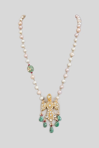 Green Beaded Mala by Preeti Mohan Men