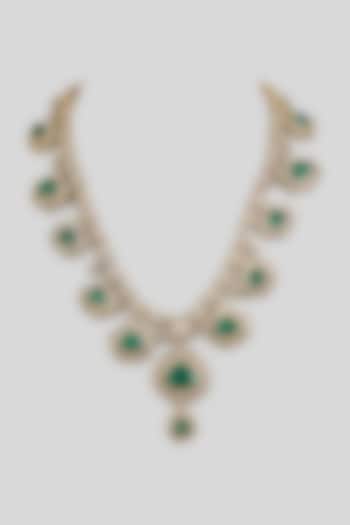 Green Layered Mala by Preeti Mohan Men at Pernia's Pop Up Shop