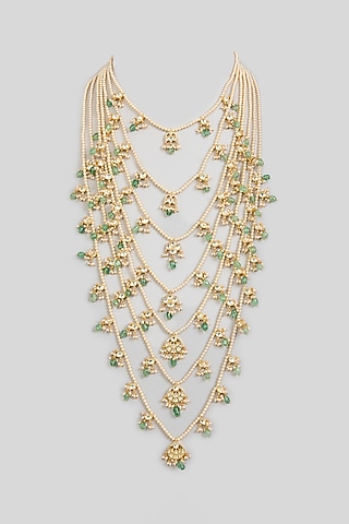 Green Layered Mala by Preeti Mohan Men