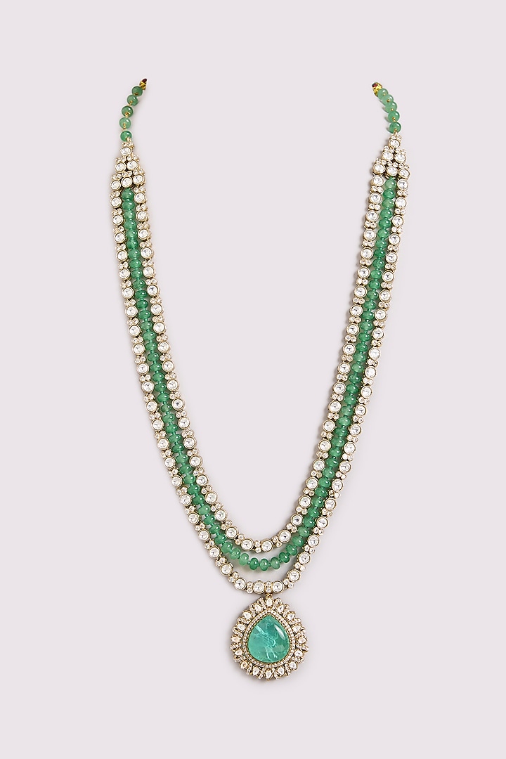 Green Brass Mala by Preeti Mohan Men at Pernia's Pop Up Shop