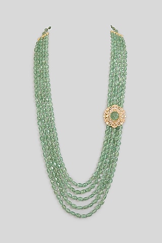 Green Layered Mala by Preeti Mohan Men