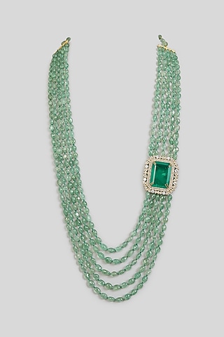 Green Layered Mala by Preeti Mohan Men