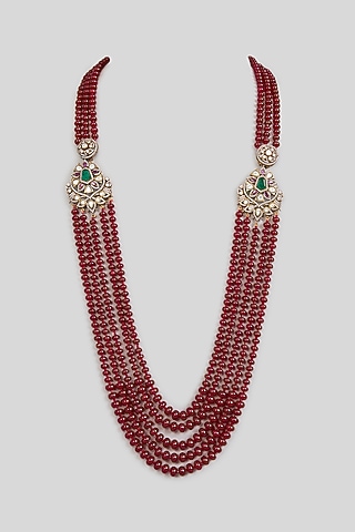 Red Layered Mala by Preeti Mohan Men