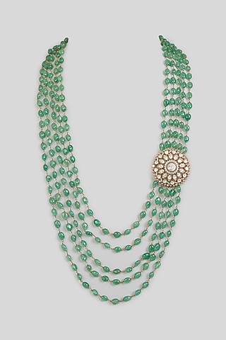 Green Layered Mala by Preeti Mohan Men